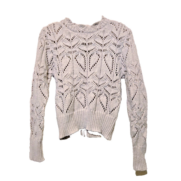 Handmade Cream Wool unlined Chunky Cable Knit XS - Picture 2 of 8